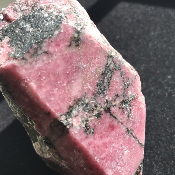 Crystal-Rhodonite Rough Polished Point - Picture 11 of 16